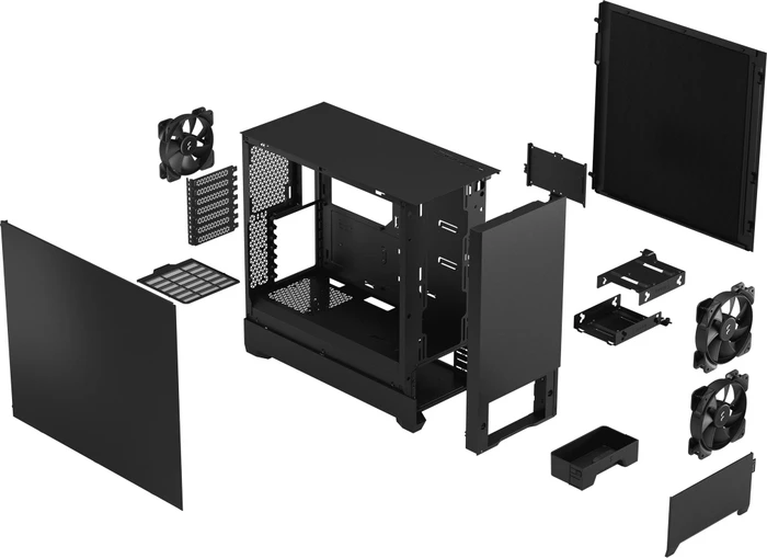 Fractal Design Pop Silent Black Solid, schallgedämmt