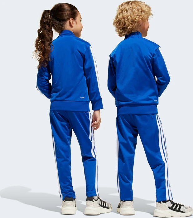 adidas Seasonal Essentials Tiberio 3-Streifen Tricot Trainingsanzug royal blue/white/glow blue (Junior)
