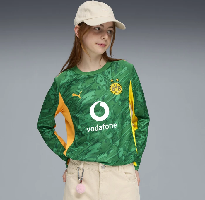 Puma BVB Borussia Dortmund Replica 2025/2026 Torwarttrikot langarm grün (Junior)