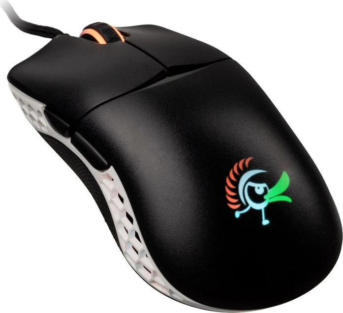 Ducky Feather Black & White Ultralight Gaming Mouse, Huano Switches, USB