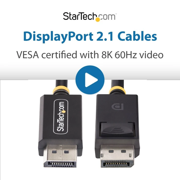 StarTech DisplayPort 2.1 Kabel DP40 schwarz, 1m