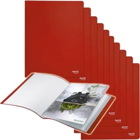 Leitz Sichtbuch Recycle, A4, rot, inkl. 40 Klarsichthüllen, 10er-Pack