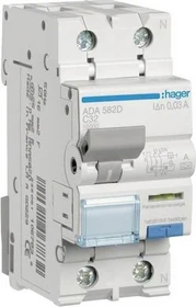 Hager Fehlerstrom-Leitungsschutzschalter 1P+N 10kA C-32A 30mA Typ A