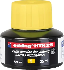 edding HTK25 Textmarker Tintenflasche gelb, 25ml