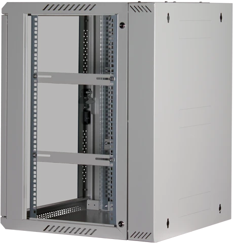 Rockstable 19" Wandschrank 12HE, Sicherheitsglastür, IP2X, weiß, 600mm tief