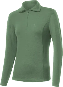 Löffler Midlayer Turtle Transtex Poloshirt langarm pine (Damen)