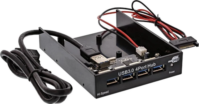 InLine 3.5" USB-Hub, 4x USB-A 3.0, USB-A 3.0 [Buchse]