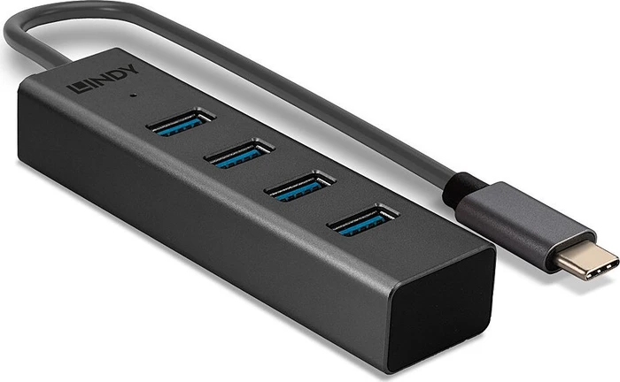 Lindy 4 Port USB-Hub, USB-C 3.0 [Stecker]