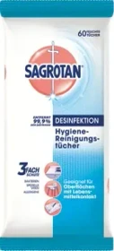 Sagrotan Hygiene Flächendesinfektionstücher,    60 Stück