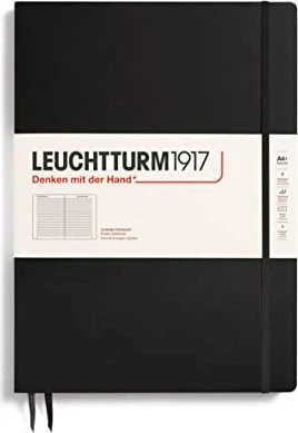 Leuchtturm1917 Classic Master Slim Notizbuch, A4+, liniert, Hardcover, schwarz