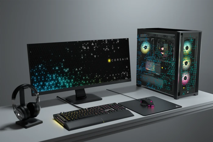 Corsair iCue 5000X RGB Signature Series Triptych, schwarz, Glasfenster