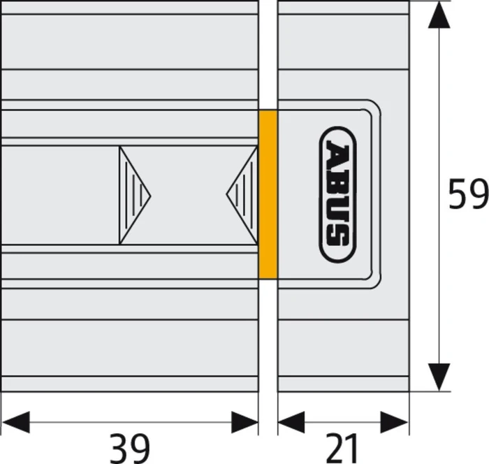 ABUS SR30 B EK braun, Querriegelschloss