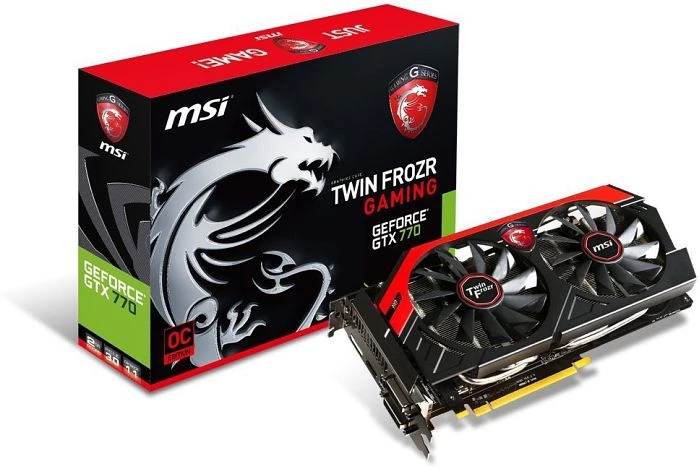 MSI GeForce GTX 770, N770 TF 2GD5/OC Twin Frozr Gaming, 2GB GDDR5, 2x DVI, HDMI, DP