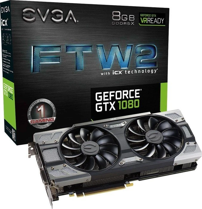 EVGA GeForce GTX 1080 FTW2 Gaming iCX 11Gbps, 8GB GDDR5X, DVI, HDMI, 3x DP