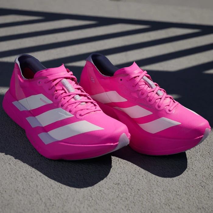 adidas Adizero Adios Pro 4 shock pink/zero metalic/aurora plum (Damen)