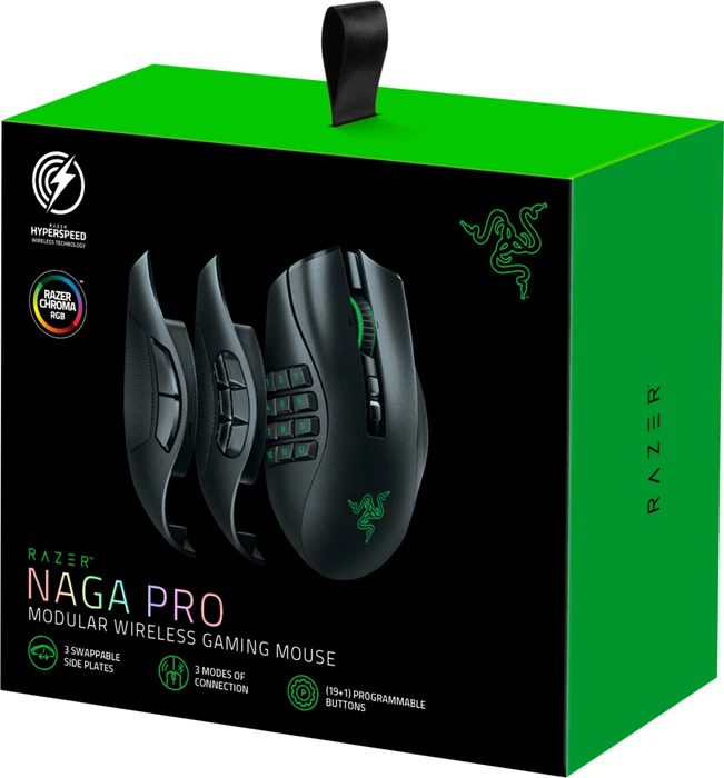Razer Naga Pro Wireless, USB/Bluetooth