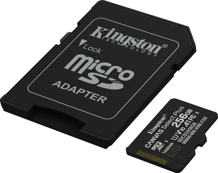 Kingston Canvas Select Plus Gen3 R150 256GB Kit, UHS-I U1, A1, Class 10