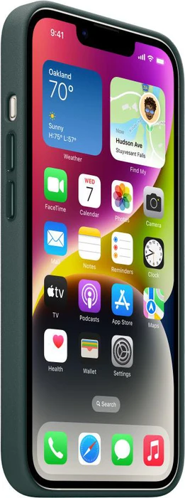 Apple Leder Case mit MagSafe für iPhone 14 waldgrün