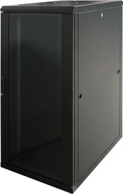 LogiLink Canovate Serverschrank 22HE, Sicherheitsglastür, schwarz, 800mm tief