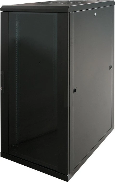 LogiLink Canovate Serverschrank 22HE, Sicherheitsglastür, schwarz, 800mm tief