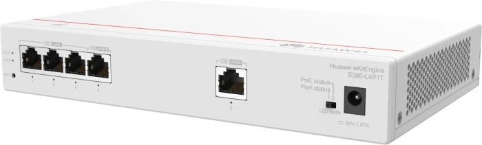Huawei eKit SME Network eKitEngine S380 L4P1T Desktop Gigabit Router, 5x RJ-45, 50W PoE+
