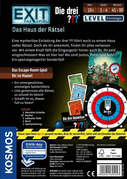 EXIT - Das Spiel - Die drei ??? - Das Haus der Rätsel