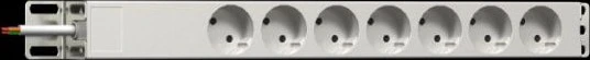Rittal Steckdosenleiste, 5-fach, inkl. Anschlusskabel, ohne Stecker, 2m, grau