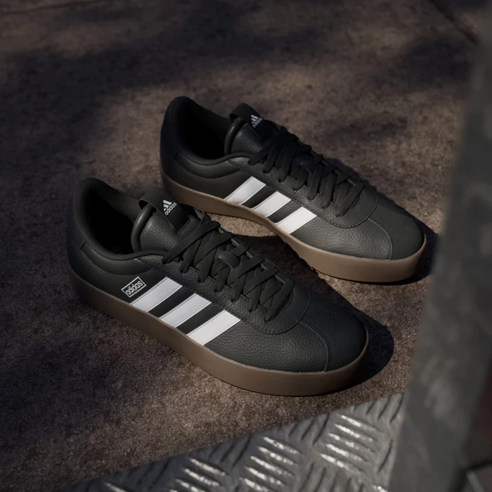 adidas VL Court 3.0 core black/cloud white/gum (Herren)