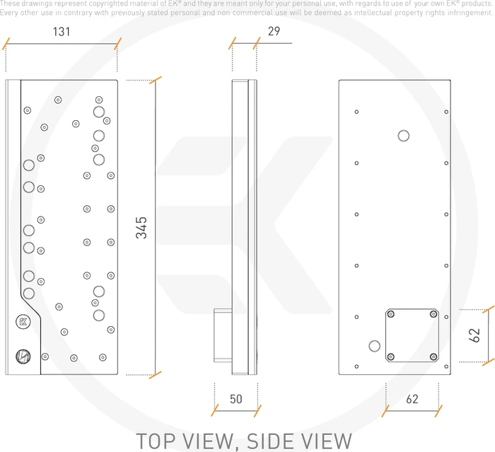 EK Water Blocks Classic Line EK-Classic DP Side PC-O11D G1 D-RGB, Verteilerplatte inkl. DDC 4.2 PWM, ARGB