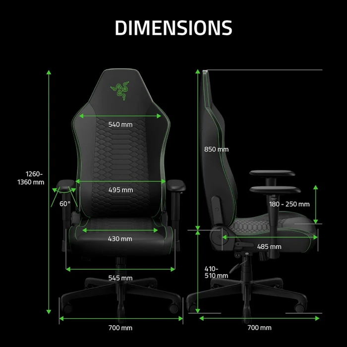 Razer Iskur V2 X NewGen Gamingstuhl, schwarz/grün