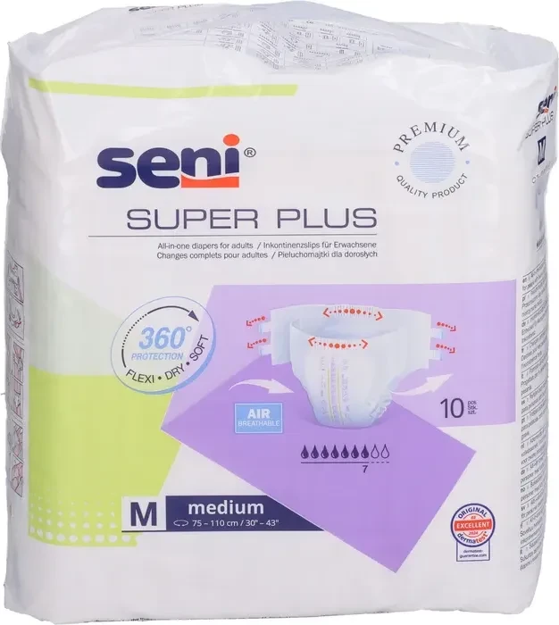 Seni Super SENI Plus Schutzhose Größe M, 10 Stück