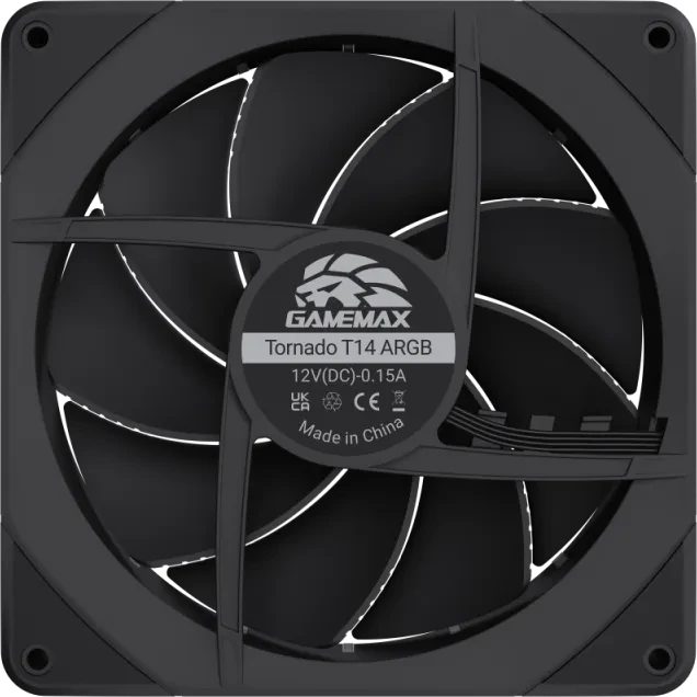 GameMax Tornado T14 ARGB, schwarz, 140mm