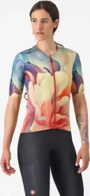 Castelli Unlimited Pro Trikot kurzarm multicolor green/orange (Damen)
