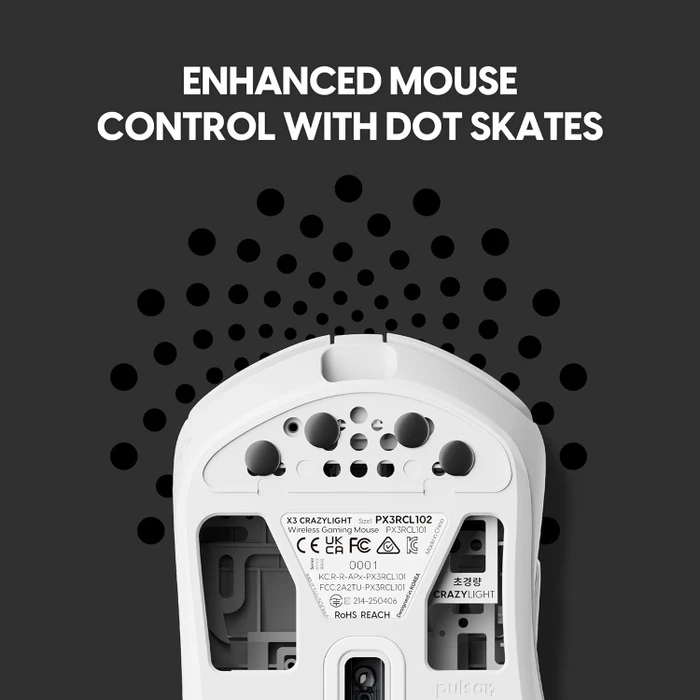 Pulsar Gaming Gears X3 CrazyLight Mini Wireless Uyuni White, USB