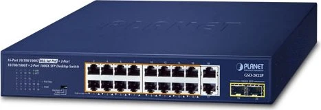 Planet GSD Rackmount Gigabit Switch, 18x RJ-45, 2x SFP, 185W PoE+