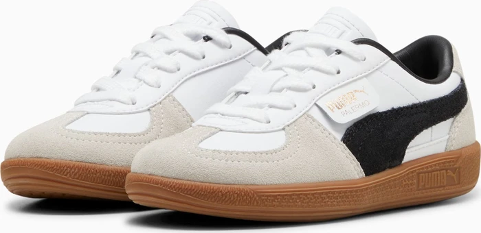 Puma Palermo Leather puma white/vapor gray/gum (Junior)