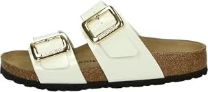 Birkenstock Sydney Cushion Buckle Birko-Flor Lack patent white (Damen)