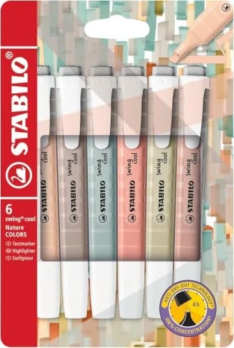 STABILO swing cool natureCOLORS sortiert, 6er-Set