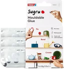 tesa Sugru Klebeknete weiß, 3 Stück