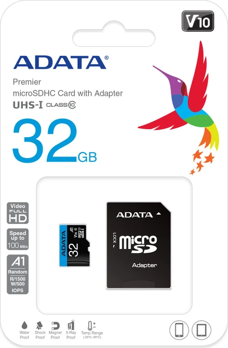 ADATA Premier R100/W25 32GB Kit, UHS-I U1, A1, Class 10