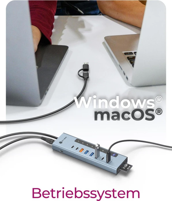 RaidSonic Icy Box IB-HUB1742CR-C2PD 11-in-1 Hub, USB-A/USB-C 3.1 [Stecker]