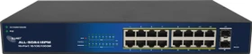 Allnet SG84 Rackmount Gigabit Smart Switch, 16x RJ-45, 2x SFP, 240W PoE+ (ALL-SG8418PM / 210085)