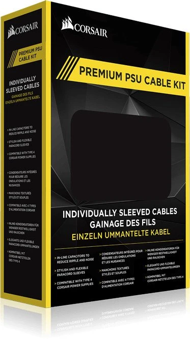 Corsair PSU Cable Kit Type 4 - Starter Package - Gen3, schwarz
