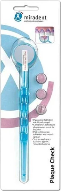 Miradent Plaque Check Plaquetest-Tabletten blau
