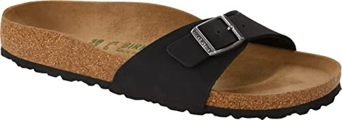 Birkenstock Madrid Vegan Birko-Flor Nubuk schwarz (Damen)