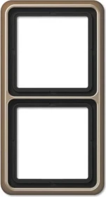 Jung Serie CD 500 Rahmen Metall 2-fach, gold-bronze