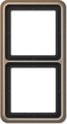 Jung Serie CD 500 Rahmen Metall 2-fach, gold-bronze