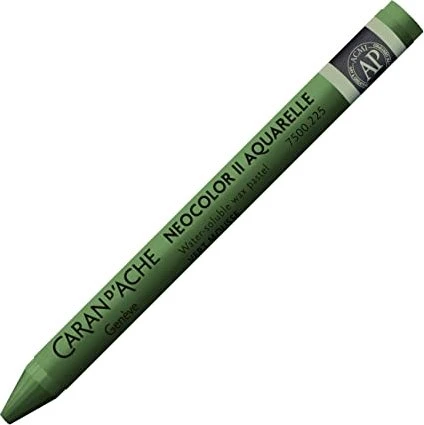 Caran d'Ache Neocolor II Aquarelle Wachskreide, moosgrün, 10er-Pack