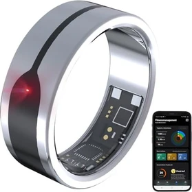 newgen medicals Fitness-Tracker Ring Größe 11 silber