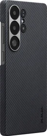 Pitaka UltraSlim Case Twill für Samsung Galaxy S25 Ultra schwarz/grau